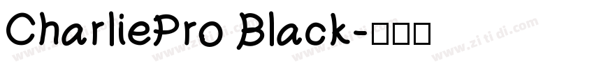 CharliePro Black字体转换